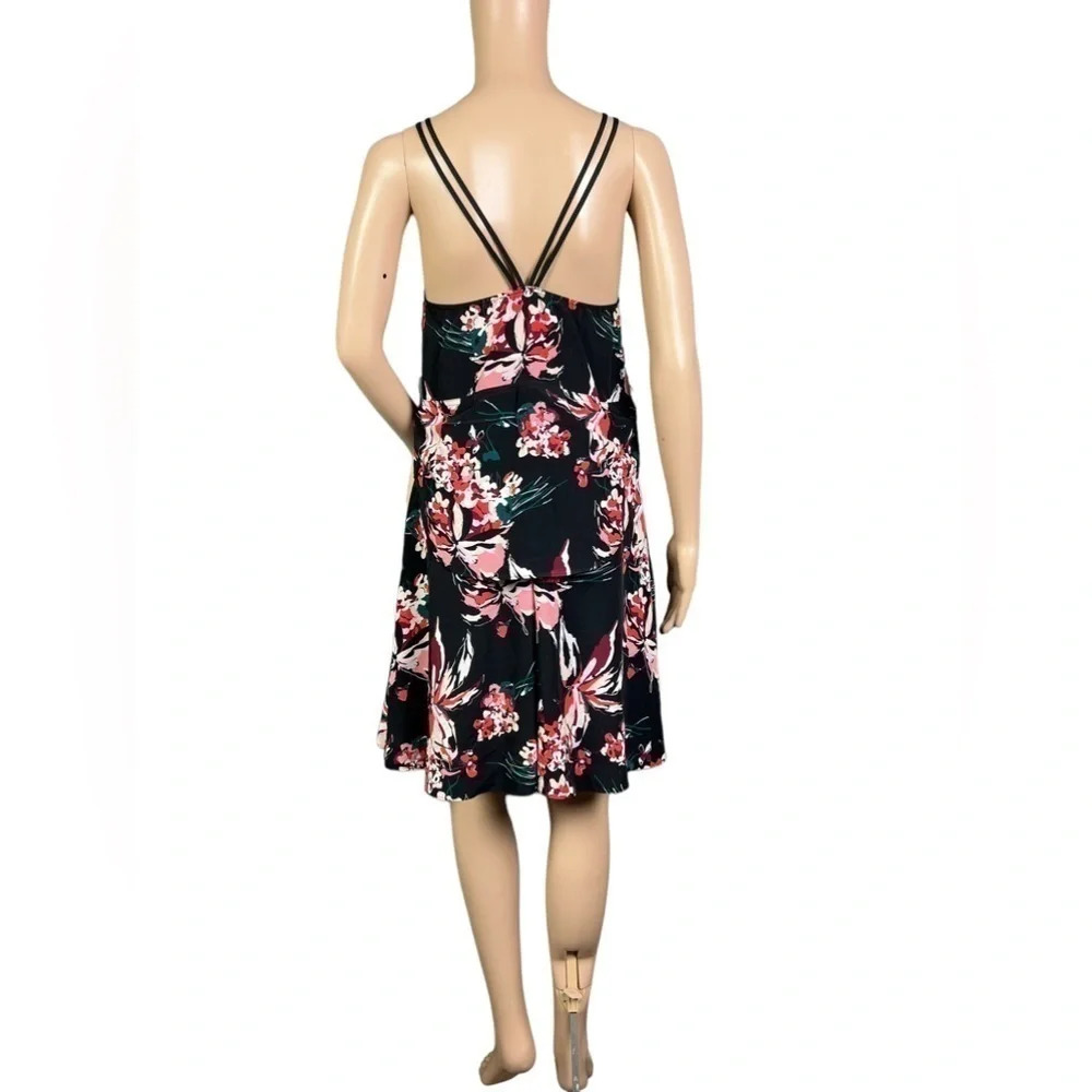 Derek Lam Crosby 10 Athleta Dress Womens Size XS  Black Floral Lily Nolita - Picture 2 of 10